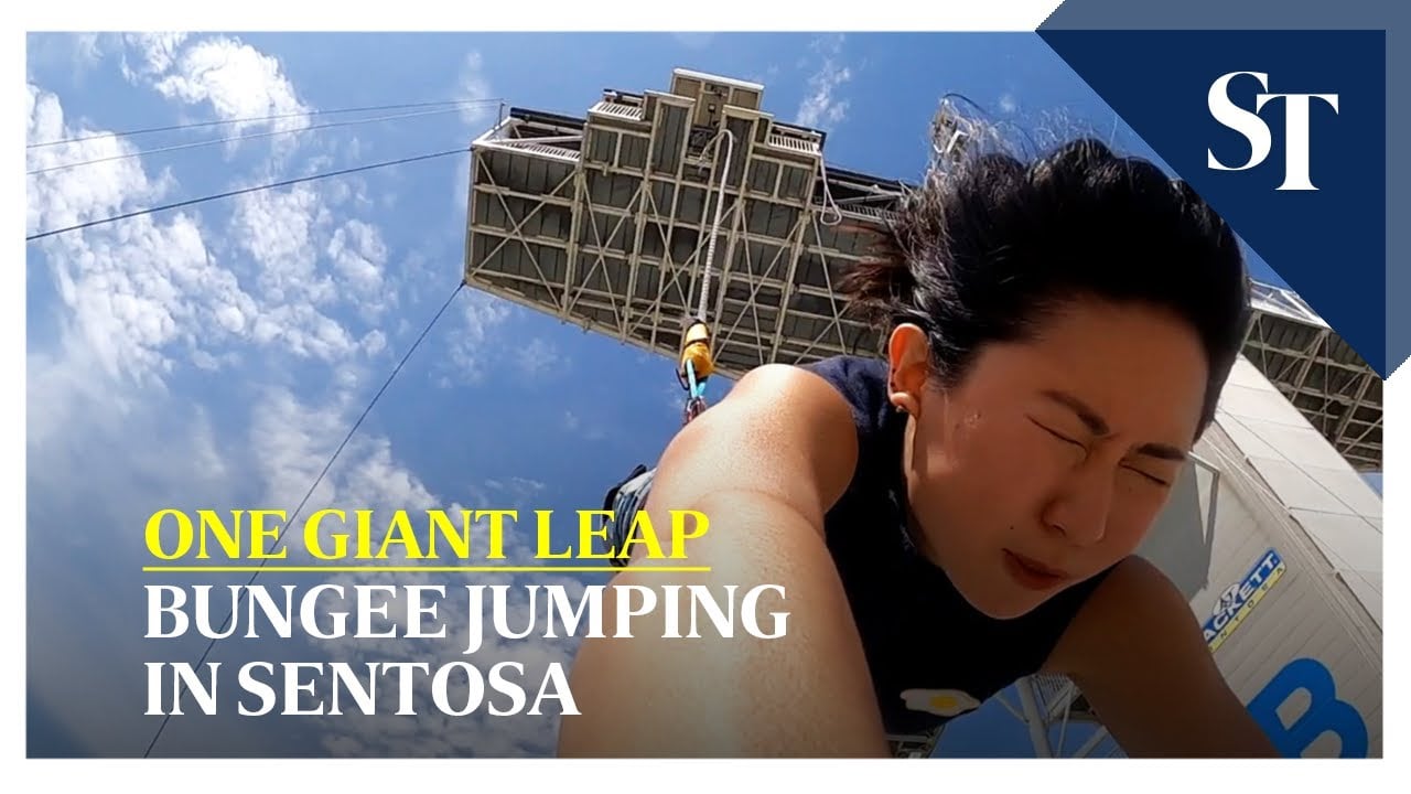 One giant leap: Bungee jumping in Sentosa
