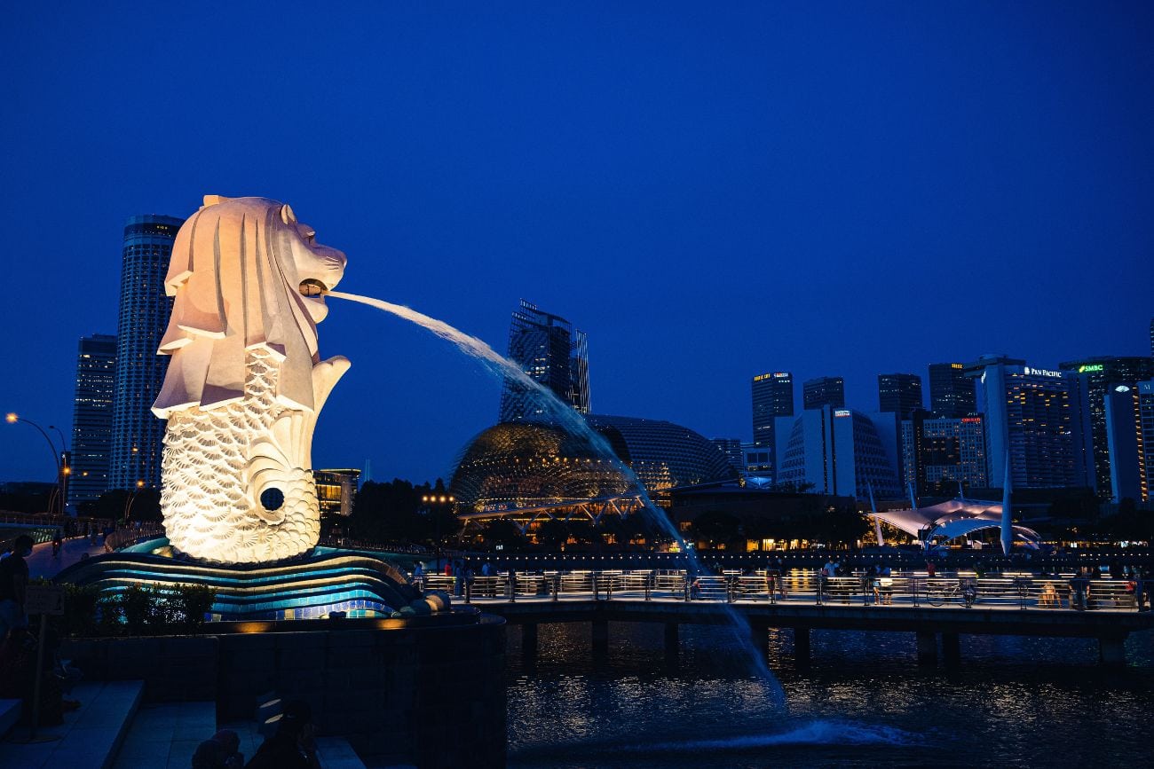 Singapore Travel Guide 8 Merlion Singapore Night View