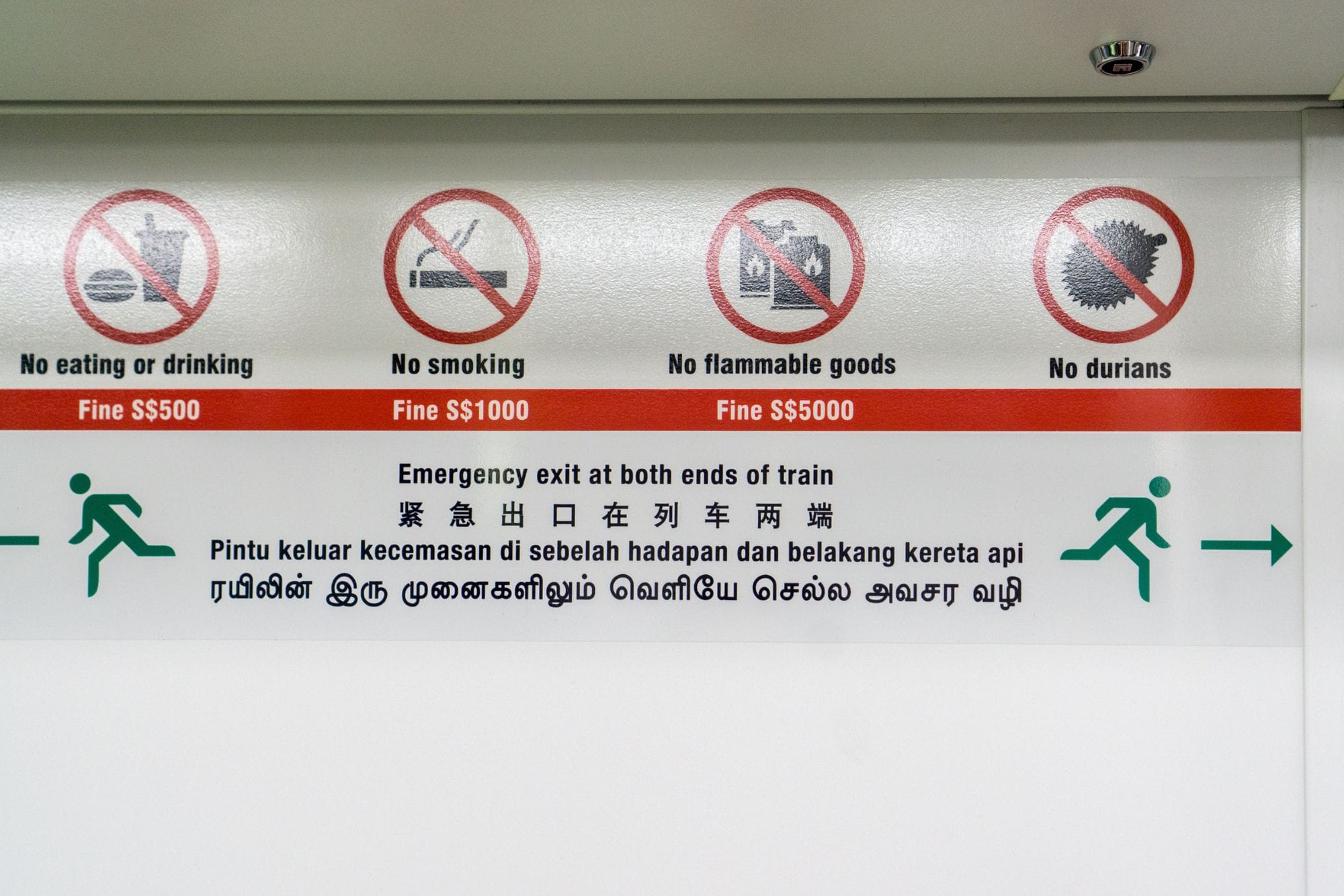 Singapore Food Etiquette: 3 Key Rules For A Comfortable Trip 2 Singapore Fines Signage