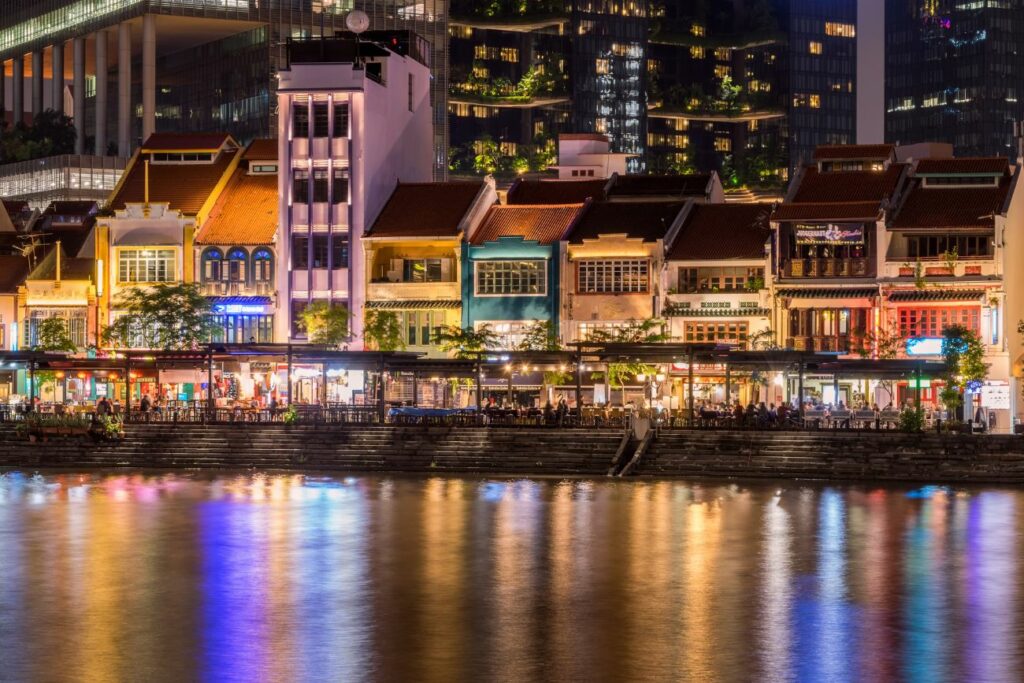 Boat Quay Singapore River Night