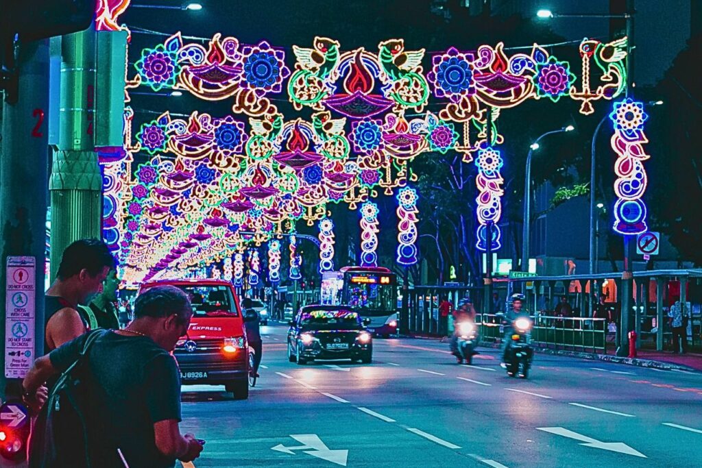 Little India Singapore Deepavali Night Lighting