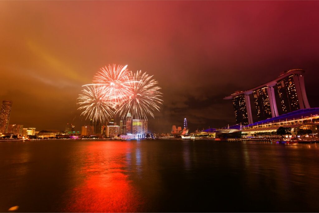 New Year Eve Fireworks Marina Bay