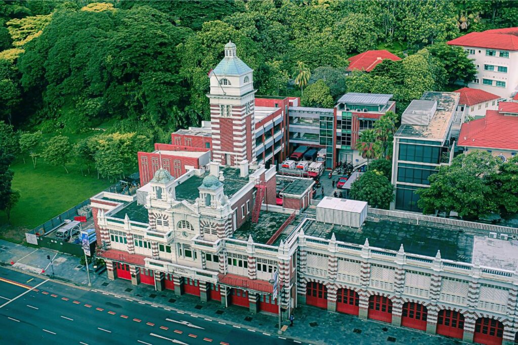 Singapore Central Fire Station Ariel View