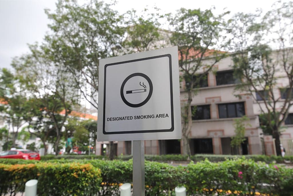Designated Smoking Area Sign Singapore