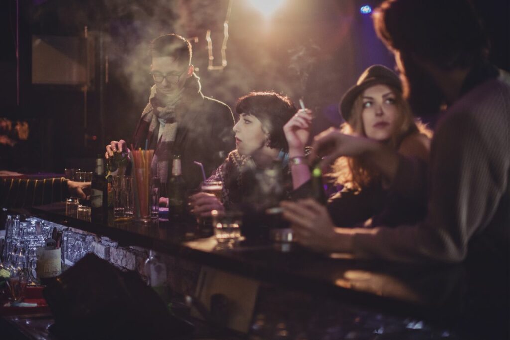 Drinking Smoking Bar