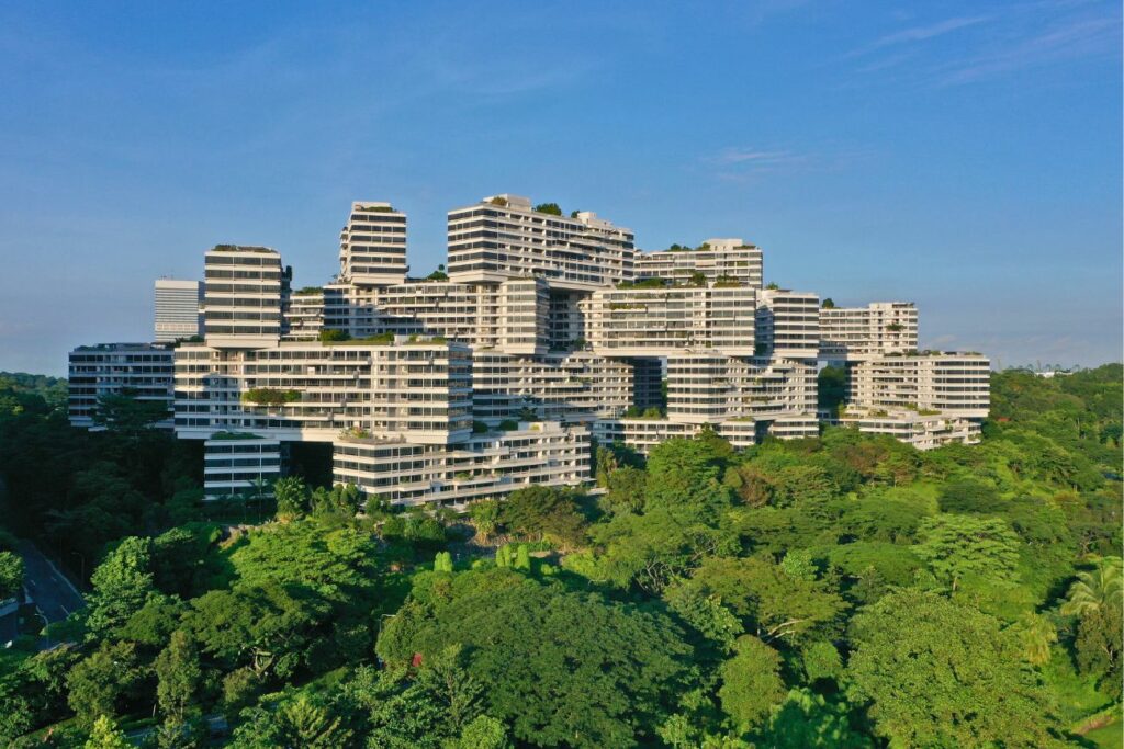 Housing Complex Top Forested Hill Singapore