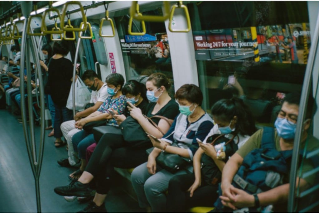 MRT People Sitting Singapore