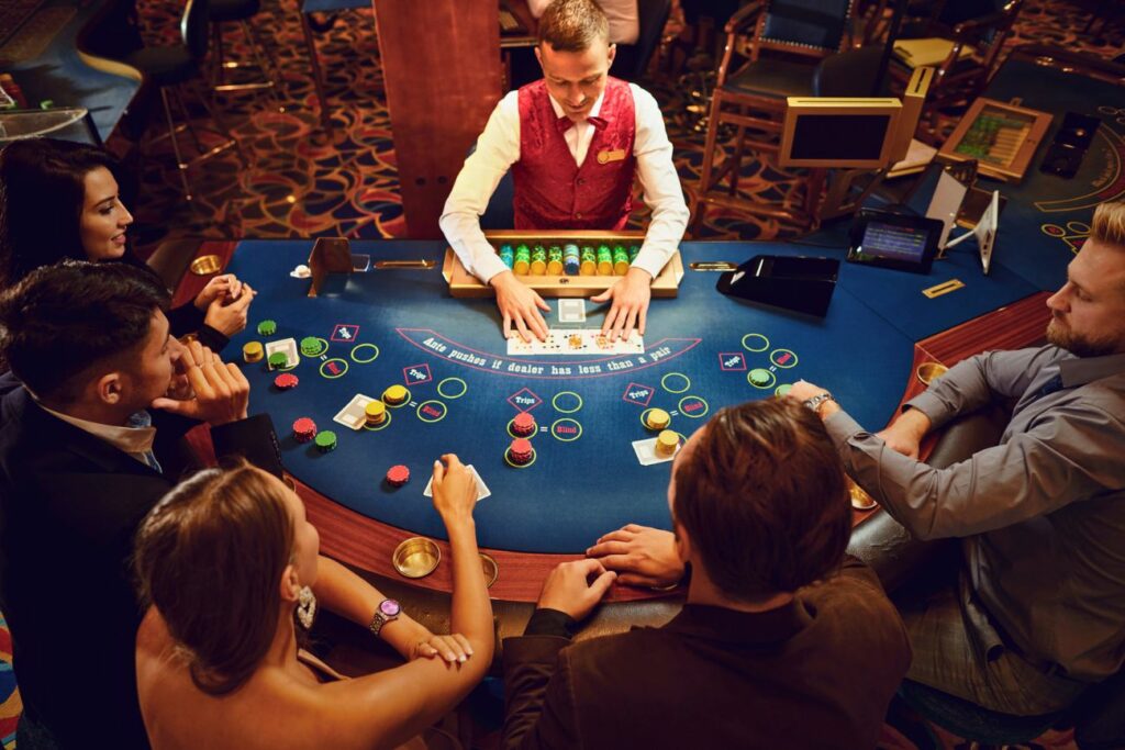 People Gambling Sitting Table