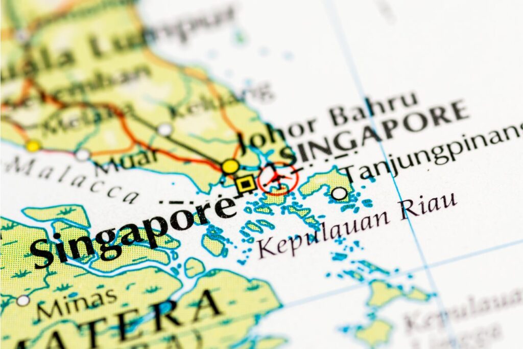 Singapore Map Close Up
