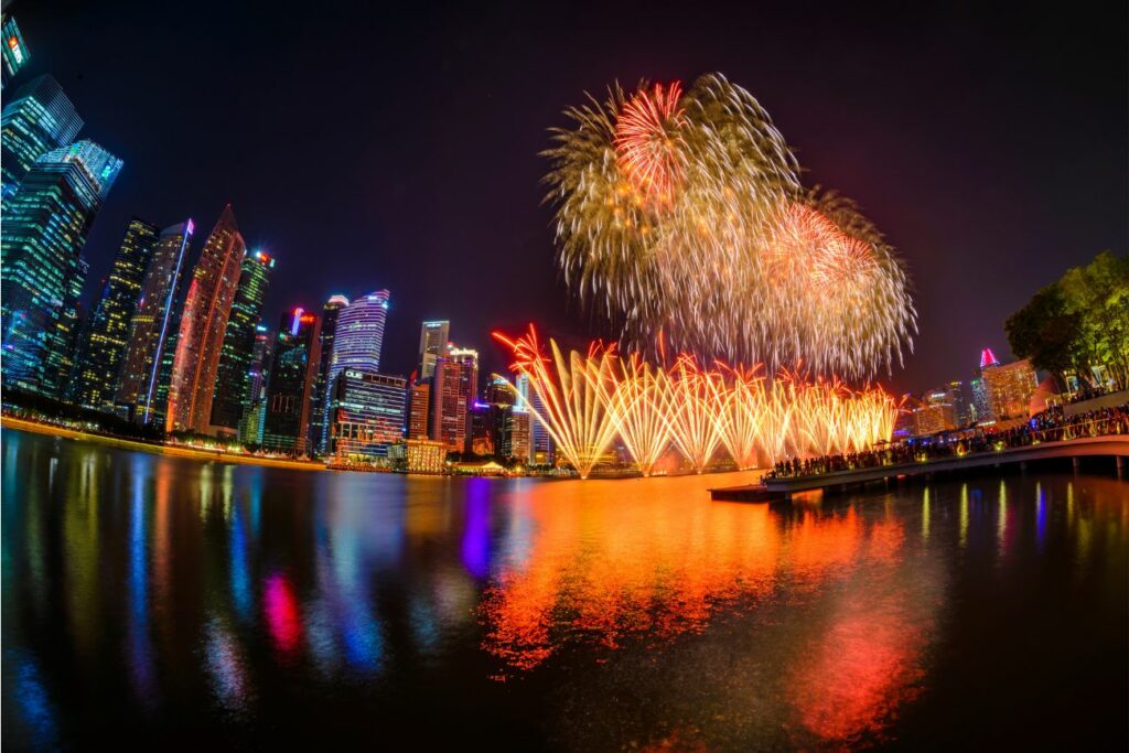 Fireworks Show Marina Bay Singapore