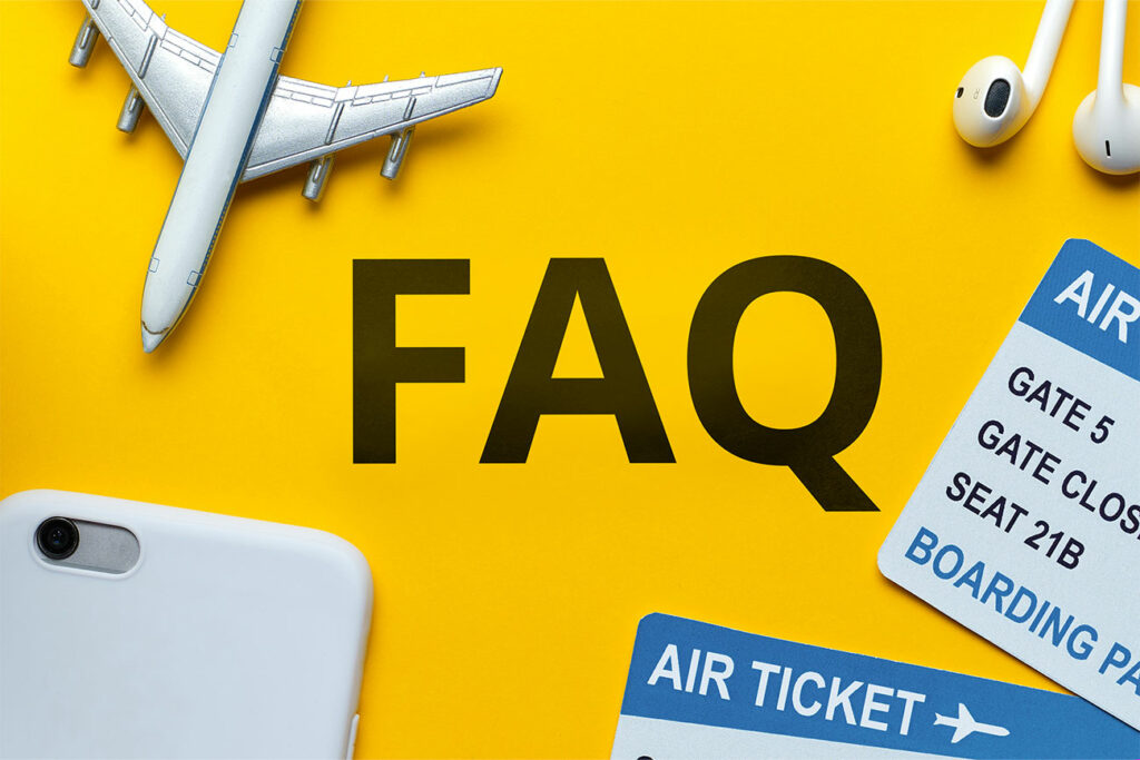 FAQ Air Ticket Plane Smart Phone Earphone