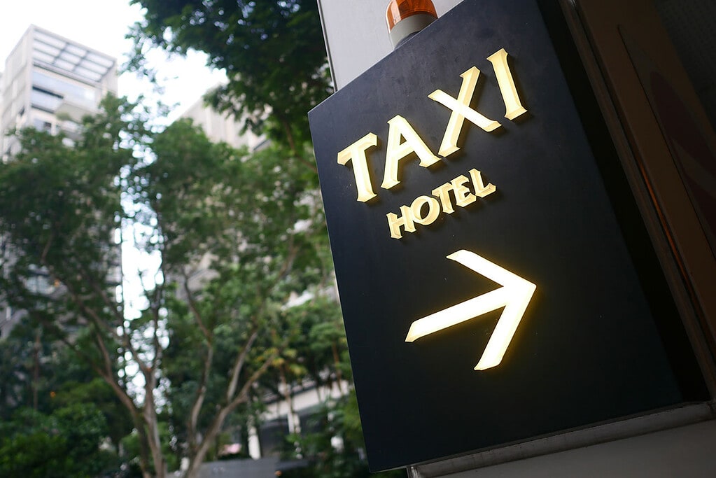 Hotel Taxi Stand Sign Singapore