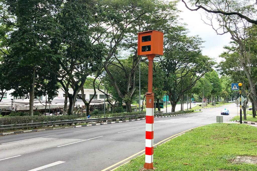 Traffic Light Speed Camera Streets Singapore