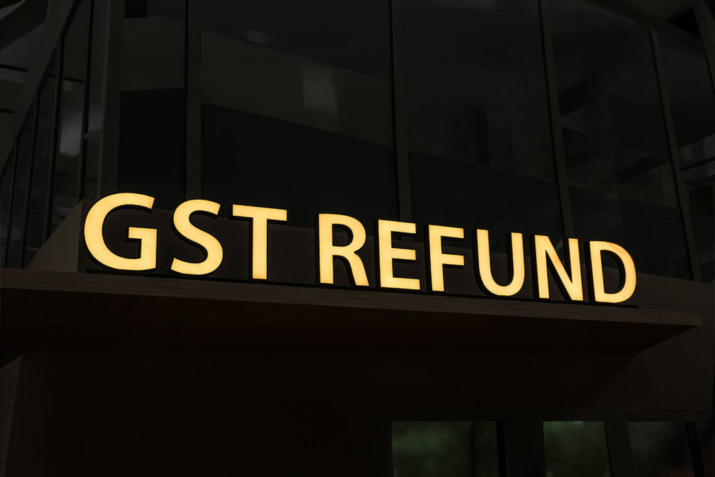GST Refund Sign Airport