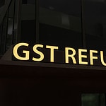 GST Refund Sign Airport
