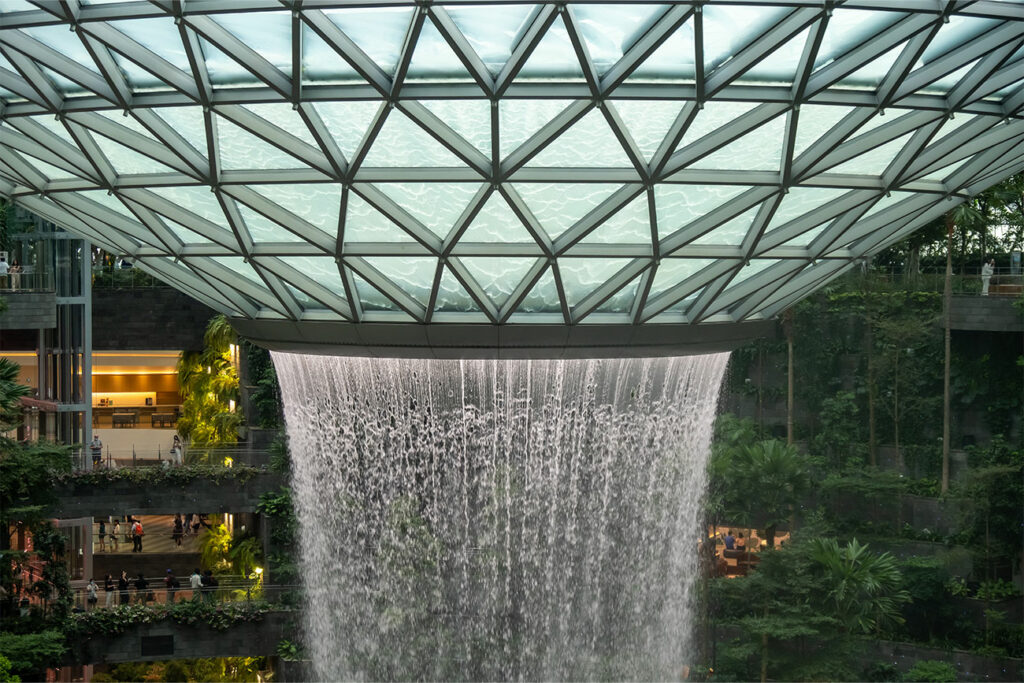Indoor Waterfall Jewel Changi Airport