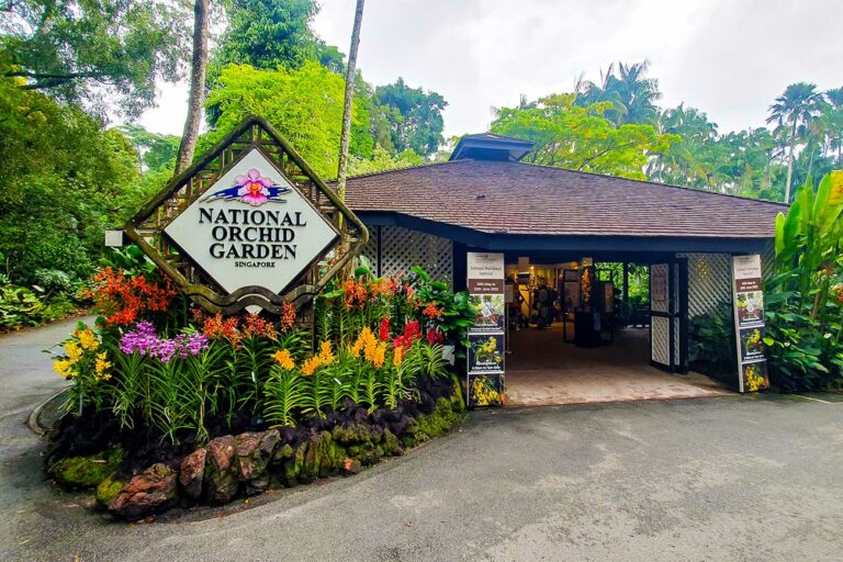 National Orchid Garden Sign Main Entrance Singapore Botanic Gardens 768x512