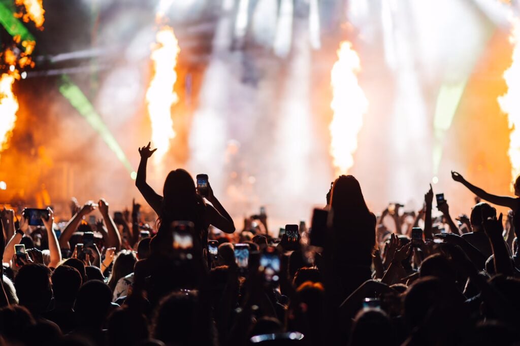 Engaging Concert Scene Crowd