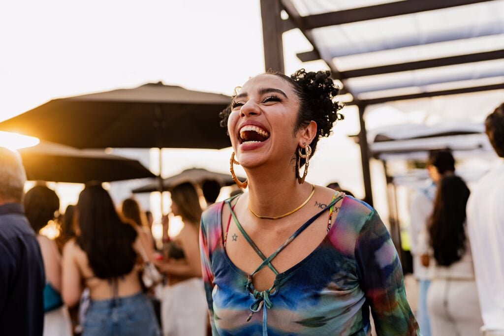 Young Woman Party Outdoors