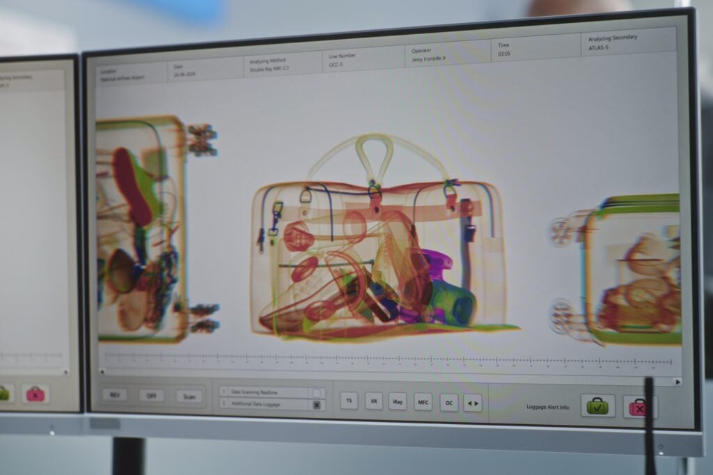 Airport Terminal Checkpoint Advanced Analyzing X ray Scanning Baggage