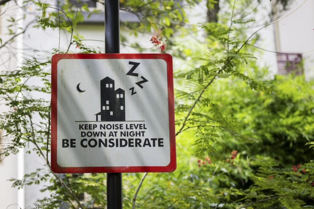 Noise Level Sign Public Park