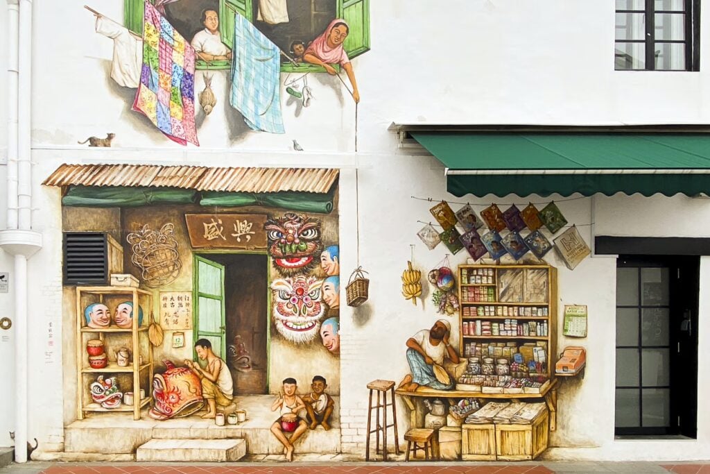 Street Art Giant Murals Singapore Chinatown