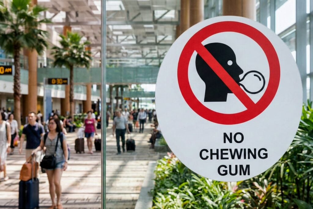 No Chewing Gum Sign Airport